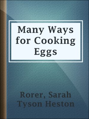 cover image of Many Ways for Cooking Eggs
